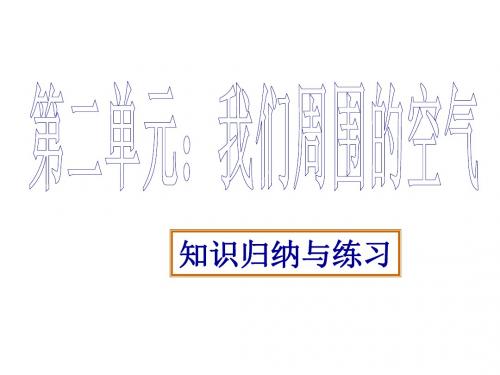 化学：第二单元《我们周围的空气》知识点归纳课件(1)(人教版九年级上)