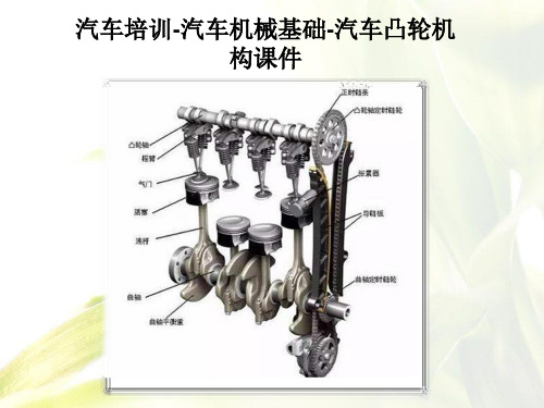 汽车培训-汽车机械基础-汽车凸轮机构课件