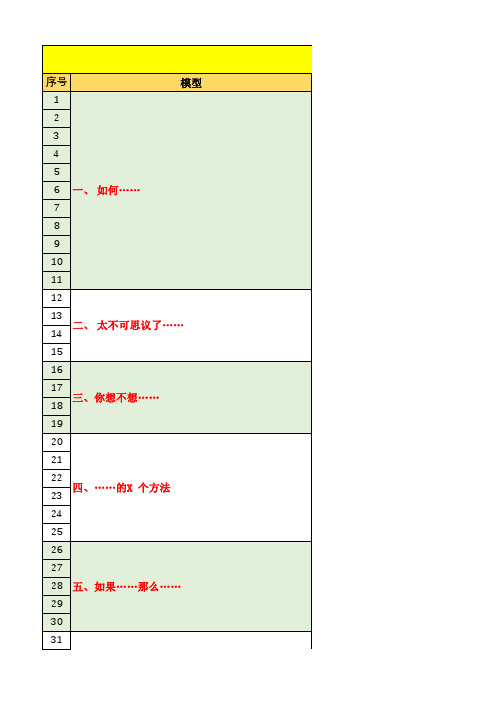 45套万能吸晴标题模型