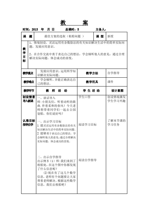 最佳方案的选取(租船问题 )