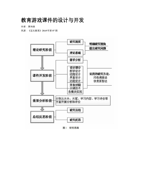 教育游戏课件的设计与开发