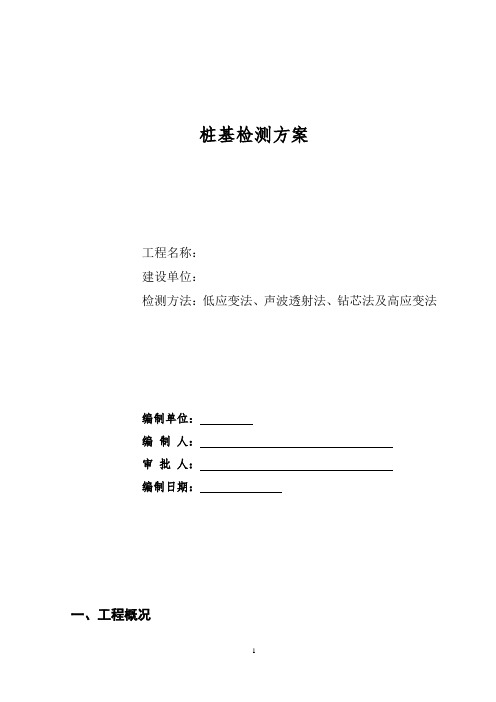 桩基检测方案(低应变、超声波、钻芯及高应变法) 2