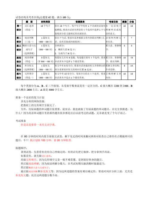 2010年职称英语复习,试卷分析,考试技巧(我的编辑。。。)