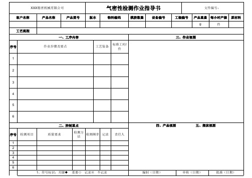 气密性检测作业指导书