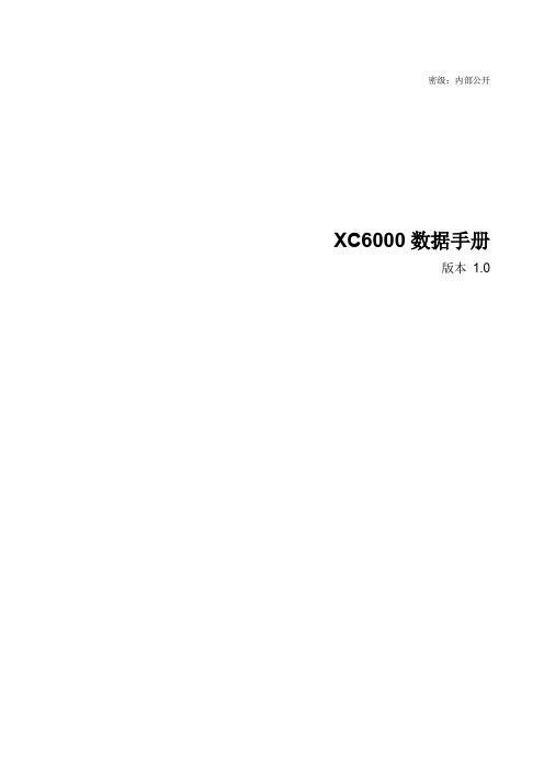 XC6000芯片手册-中文(Ver 1.0)