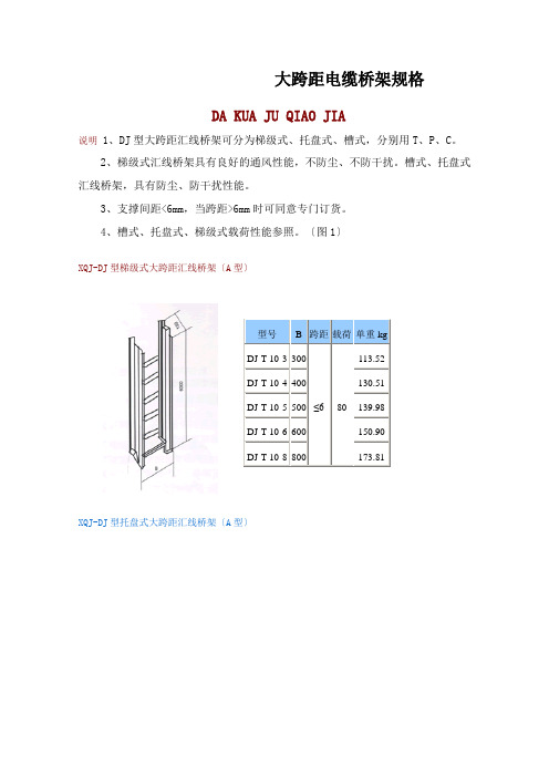 大跨距电缆桥架规格