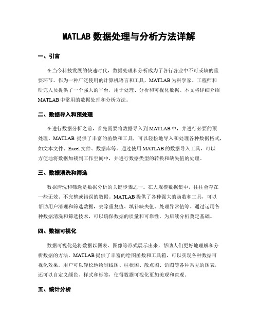 MATLAB数据处理与分析方法详解