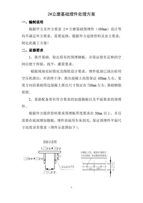 2次预埋件施工方案灌浆