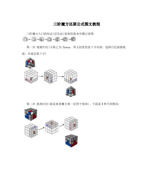 三阶魔方还原公式图文教程