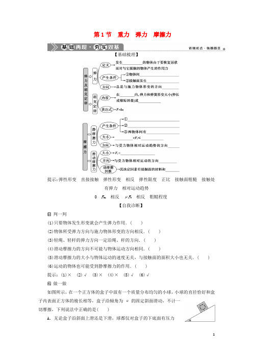 2021版高考物理一轮复习第二章相互作用