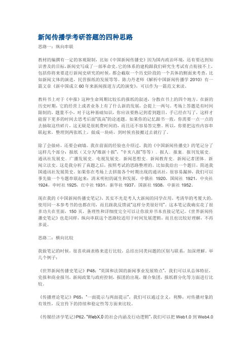 新闻传播学考研答题的四种思路