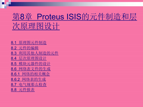 Proteus ISIS的元件制作和层次原理图设计ppt课件