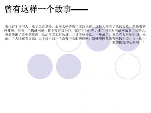 初中作文教学：怎样围绕中心选材PPT优秀课件