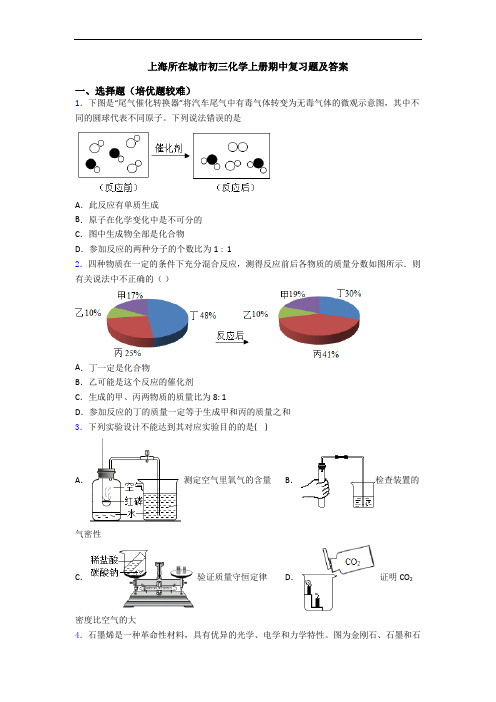 上海所在城市初三初三化学上册期中复习题及答案