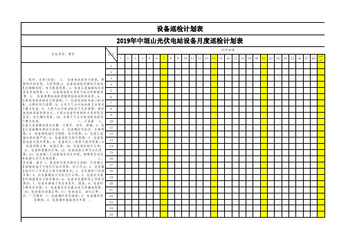 巡检计划表