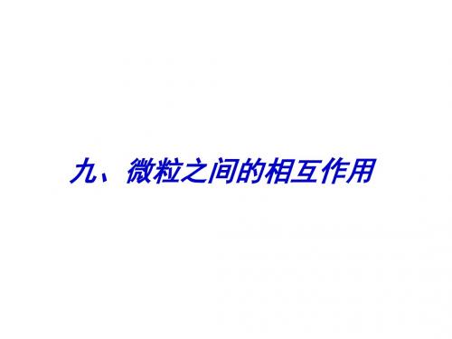 高三化学微粒之间的相互作用(中学课件2019)