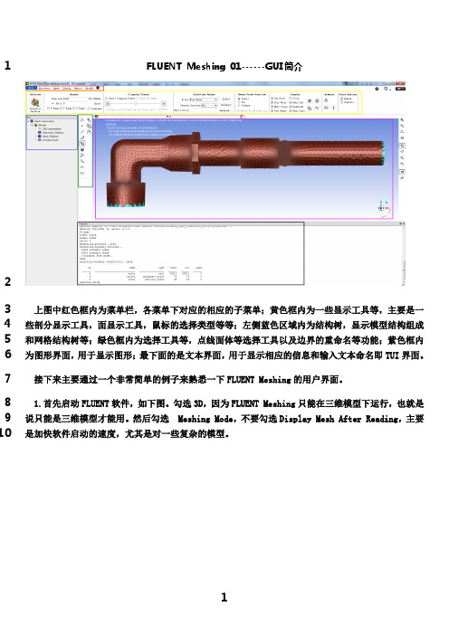 最新FLUENT Meshing-王士刚