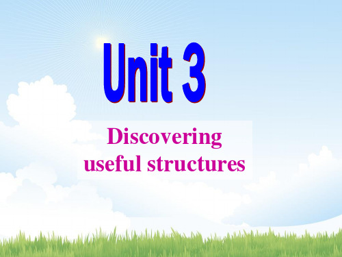 必修5 Unit3 Grammar