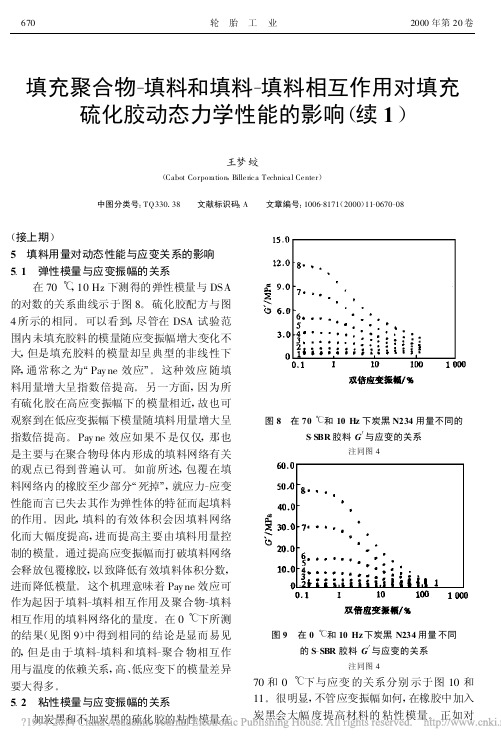 填充聚合物填料和填料填料相互作用_省略_硫化胶动态力学性能的影响_续1_王梦蛟