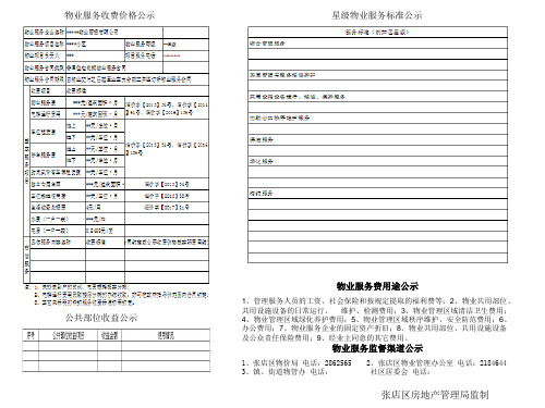 物业服务企业三公开公示模板排版示图 (1)