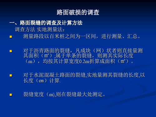 路面破损调查分析