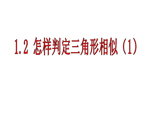 1.2 怎样判定三角形相似(1)