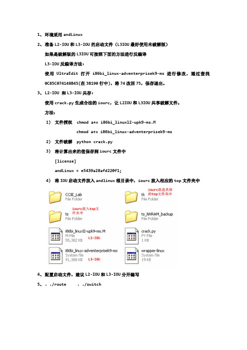 Cisco L2-IOU和L3-IOU使用文档