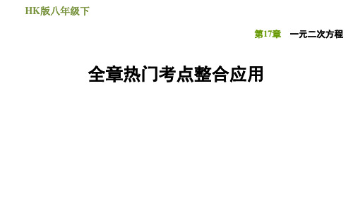 2020-2021学年沪科版八年级下册数学习题课件 第17章 全章热门考点整合应用