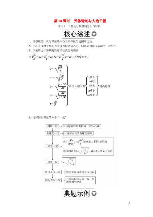 高考物理一轮复习 第5章 天体运动 第20课时 天体运动