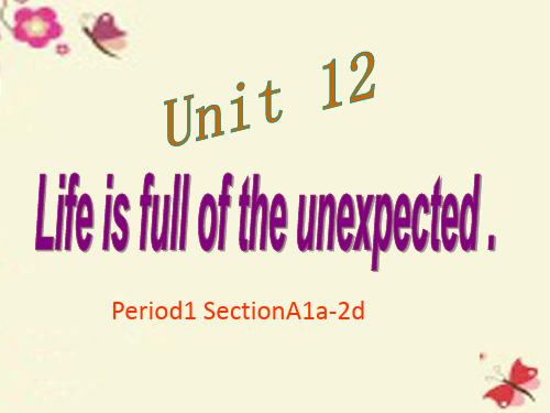 2016九年级英语全册 Unit 12 Life is full of the unexpected