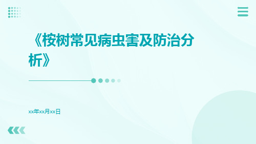 桉树常见病虫害及防治分析