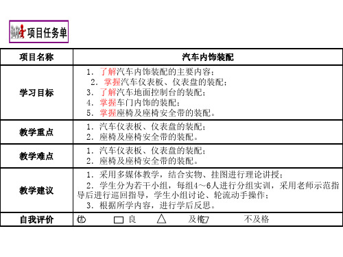 5项目五汽车内饰装配