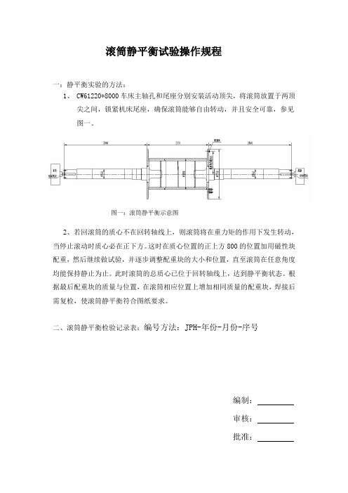 滚筒静平衡试验规程