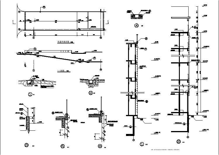 JS-21  车道详图  百叶详图  墙身大样图