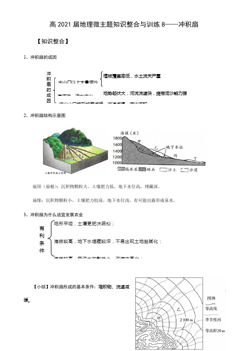 高2021届微主题知识整合与训练8——冲积扇