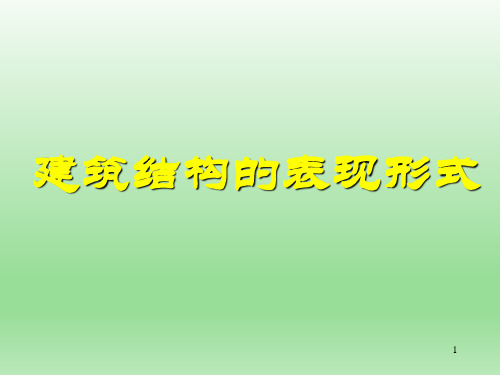 建筑结构选型8建筑结构的表现形式