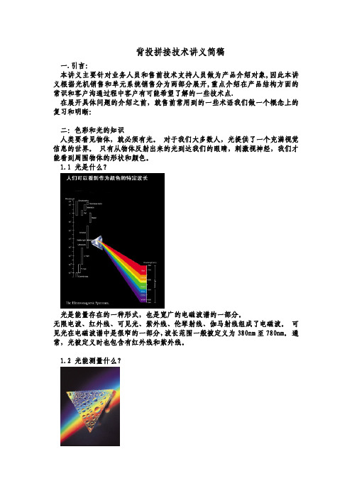 背投拼接基础理论