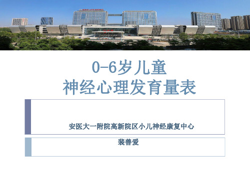 0-6岁儿童神经心理发育量表