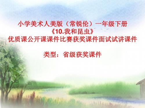 小学美术人美版(常锐伦)一年级下册《10.我和昆虫》优质课公开课课件比赛获奖课件面试试讲课件A212
