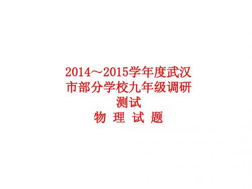 2014-2015学年度上武汉市初三试卷