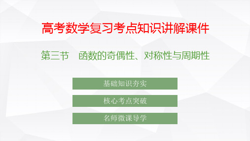 高考数学复习考点知识讲解课件8 函数的奇偶性、对称性与周期性