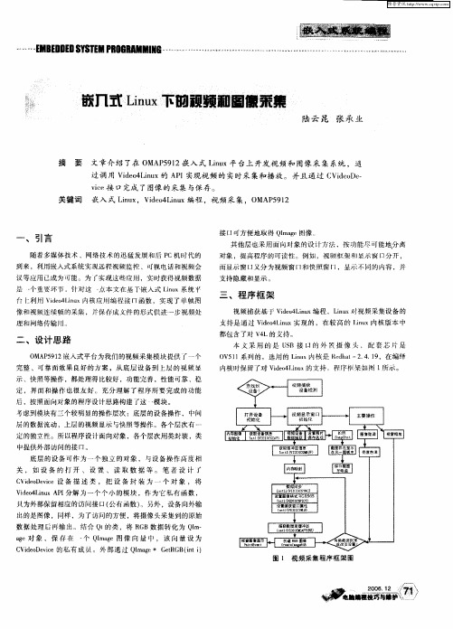 嵌入式Linux下的视频和图像采集