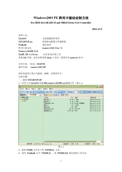 Windows2003 PE阵列卡驱动定制方法(2011111713372859)