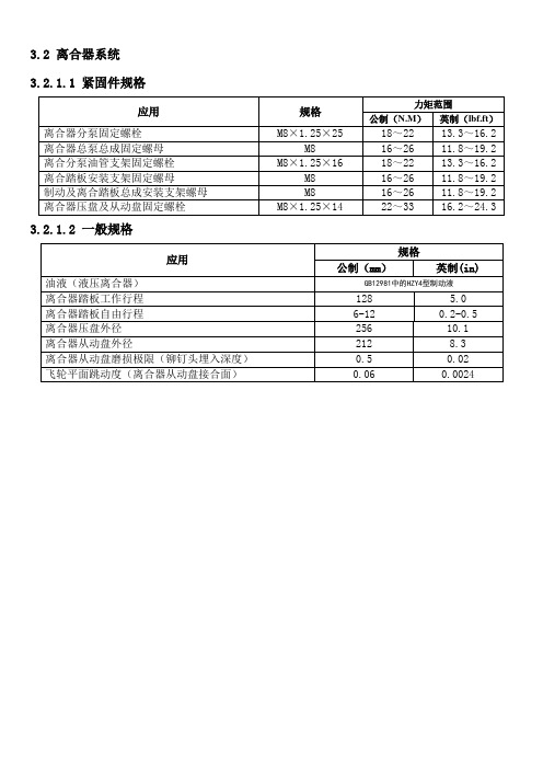 汽车离合器教材及说明