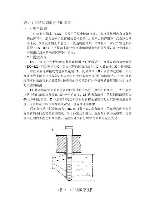 关于全自动动态血沉仪的测量