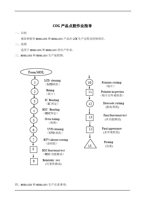 COG产品点胶作业指导