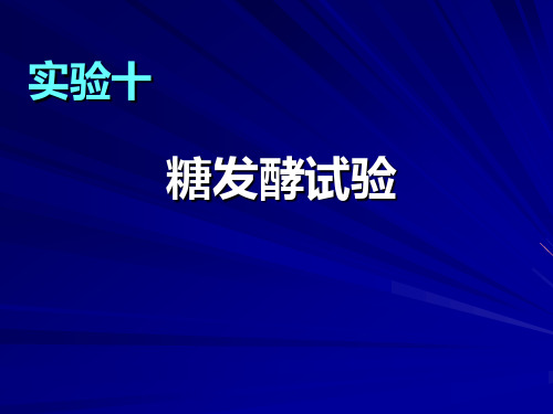 实验十二 糖发酵实验