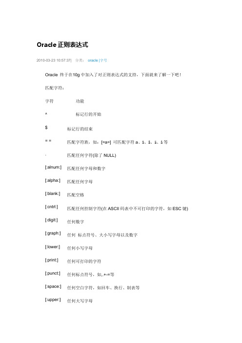 oracle正则表达式