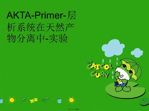 【精品】AKTA-Primer-层析系统在天然产物分离中-实验教学课件精品课件