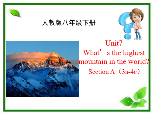 八下Unit7_SectionA(3a-4c)课 件